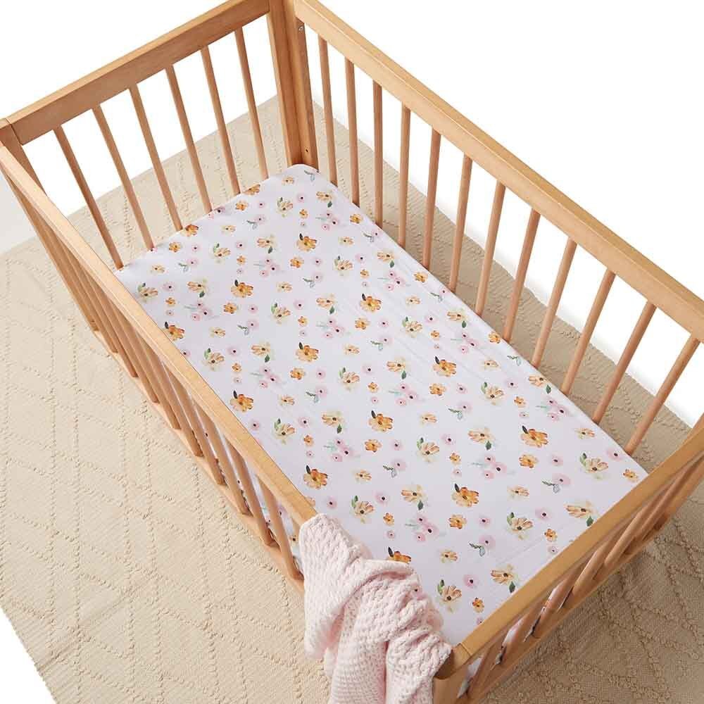 Poppy Fitted Baby Cot Sheet Snuggle Hunny
