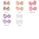 Piggy Tail Bow Hair Clips Pair 3 Pack - Thumbnail 3