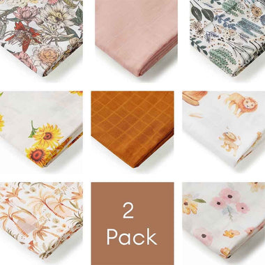 2 Pack Organic Muslin Wrap-Snuggle Hunny