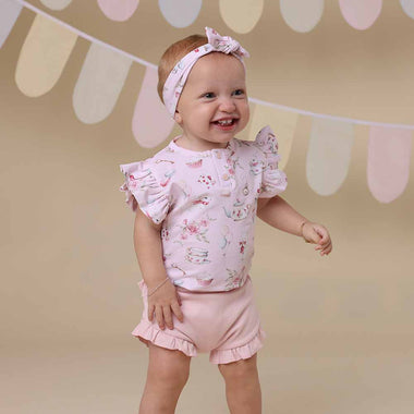 Alices Tea Party Organic Bodysuit | Snuggle Hunny