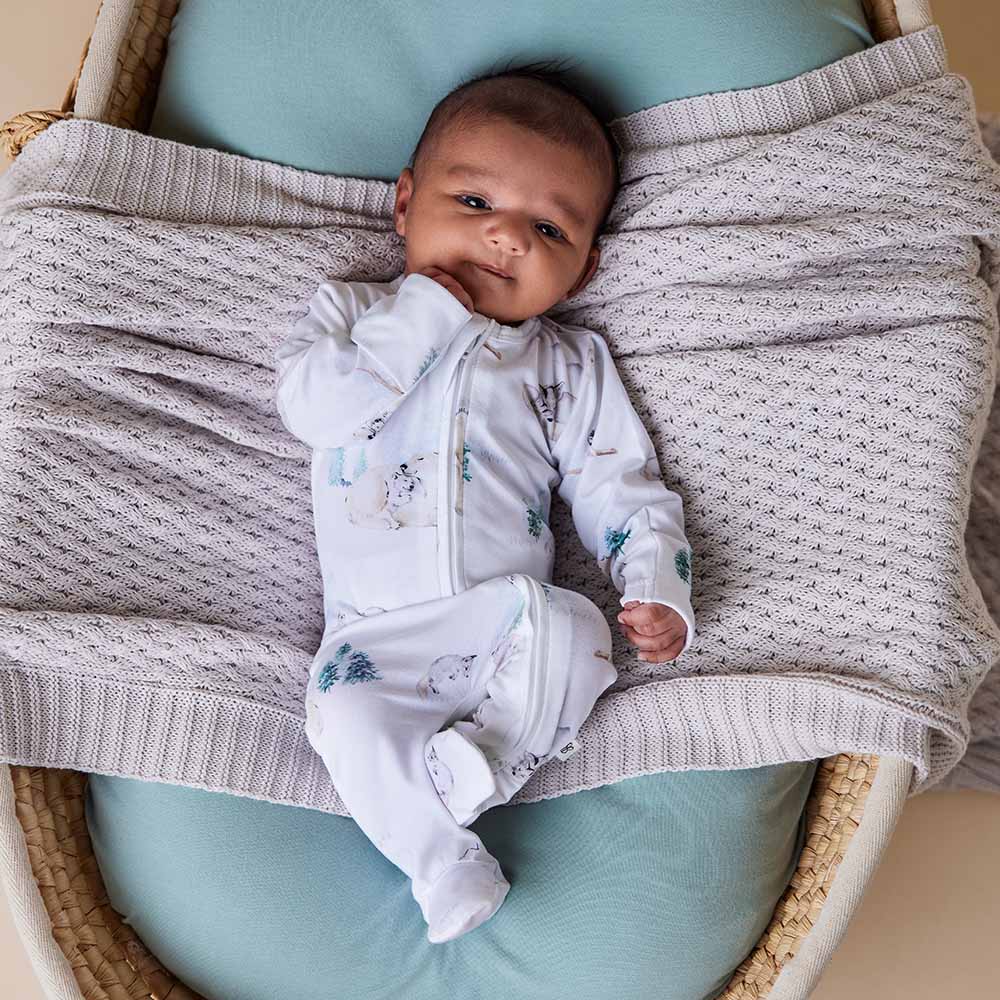 Arctic Organic Snuggle Sleepsuit Zip Footie - View 10