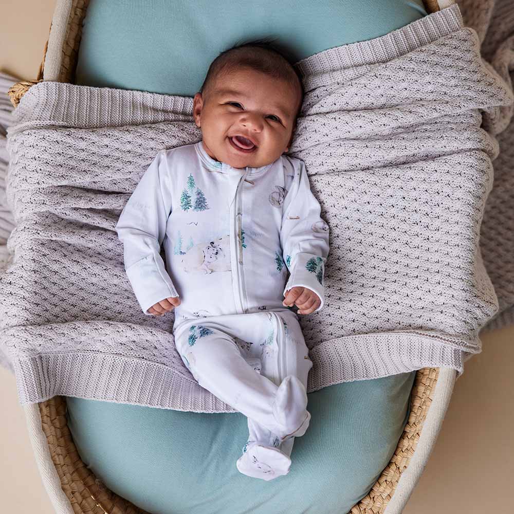 Arctic Organic Snuggle Sleepsuit Zip Footie - View 7