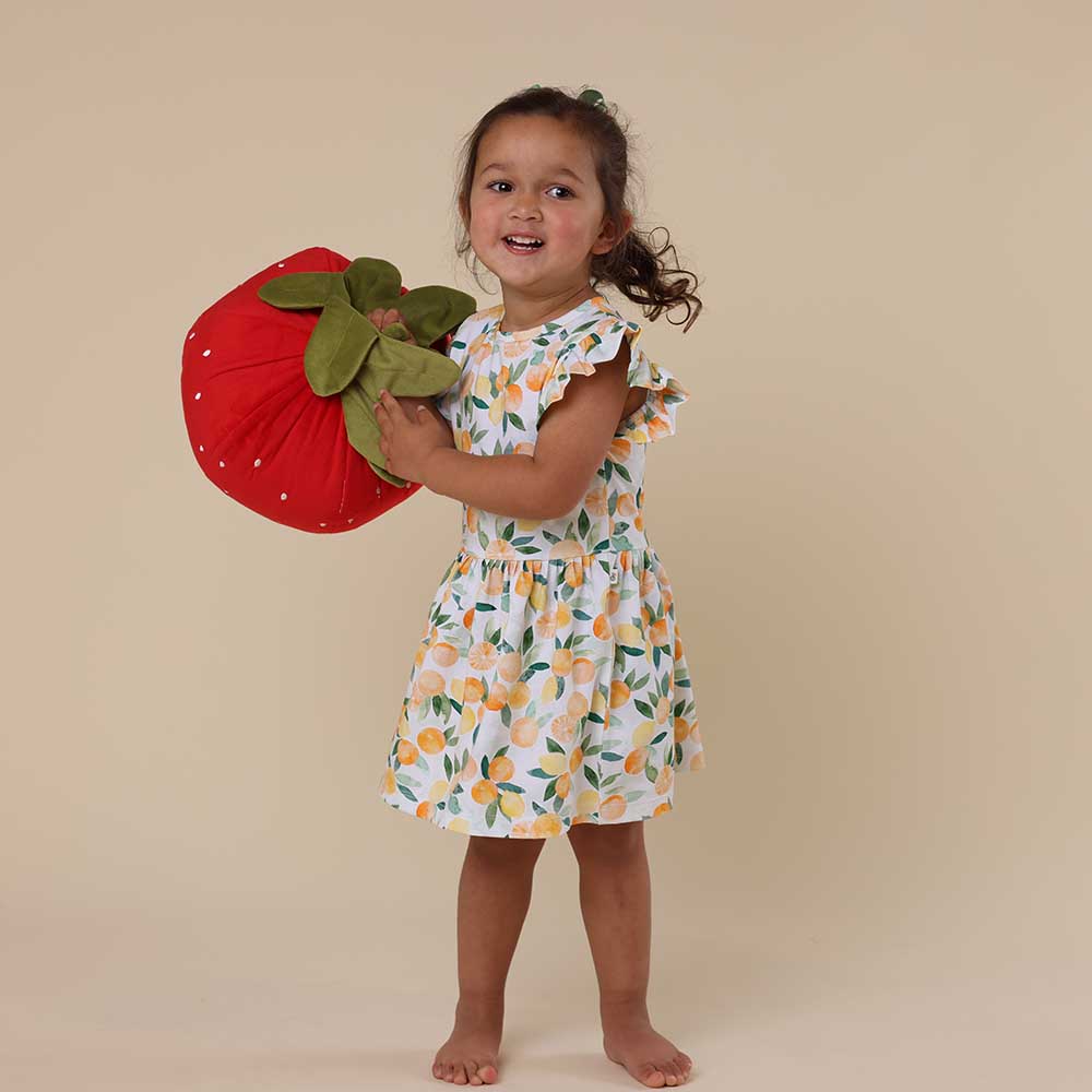 Citrus Squeeze Short Sleeve Organic Dress - View 10