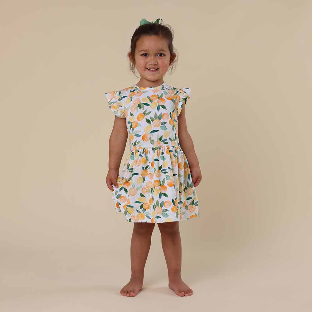 Citrus Squeeze Short Sleeve Organic Dress - View 11