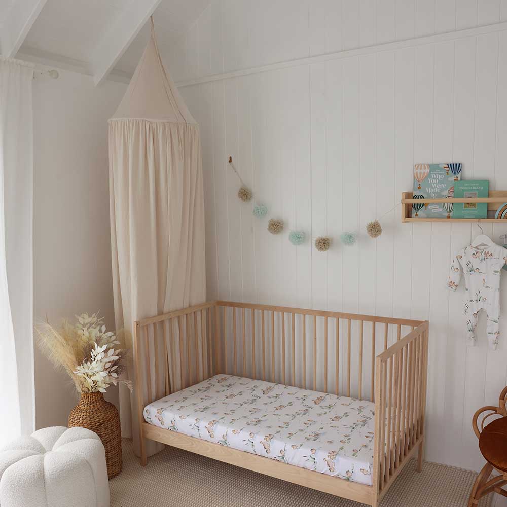 Organic Fitted Cot Sheet - Kanga Organic Fitted Cot Sheet - Kanga