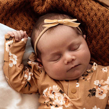 Gold Velvet Bow-Snuggle Hunny