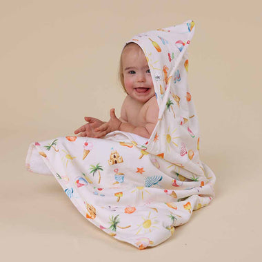 Beach Fun Organic Hooded Towel | Snuggle Hunny