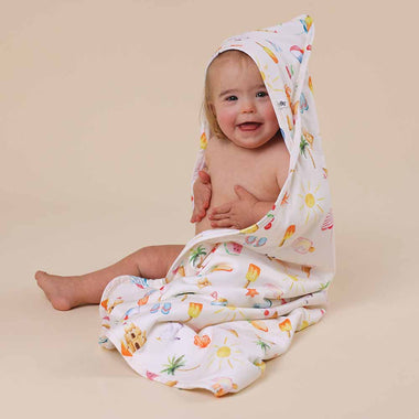 Beach Fun Organic Hooded Towel | Snuggle Hunny