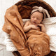 Bronze Palm Muslin Wrap Birth Announcement Set - Thumbnail 1