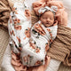 Rosebud Jersey Wrap Birth Announcement Set - Thumbnail 1