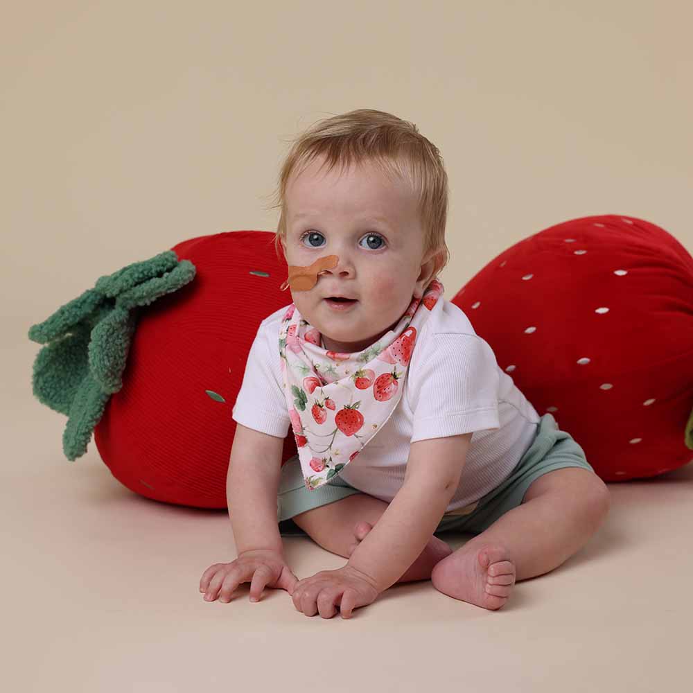 Strawberry Organic Dribble Bib - View 3