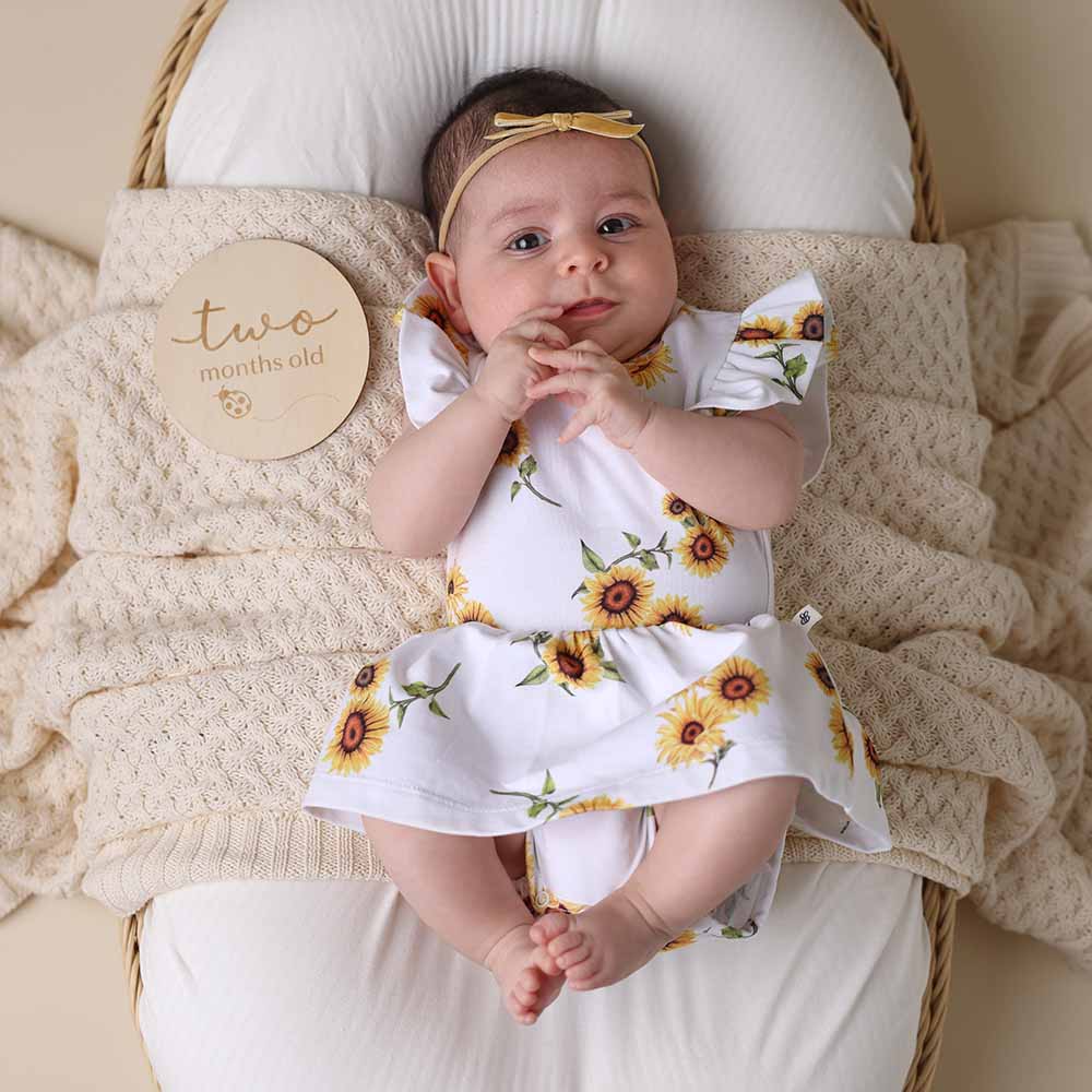 Sunflower Short Sleeve Organic Dress - View 9