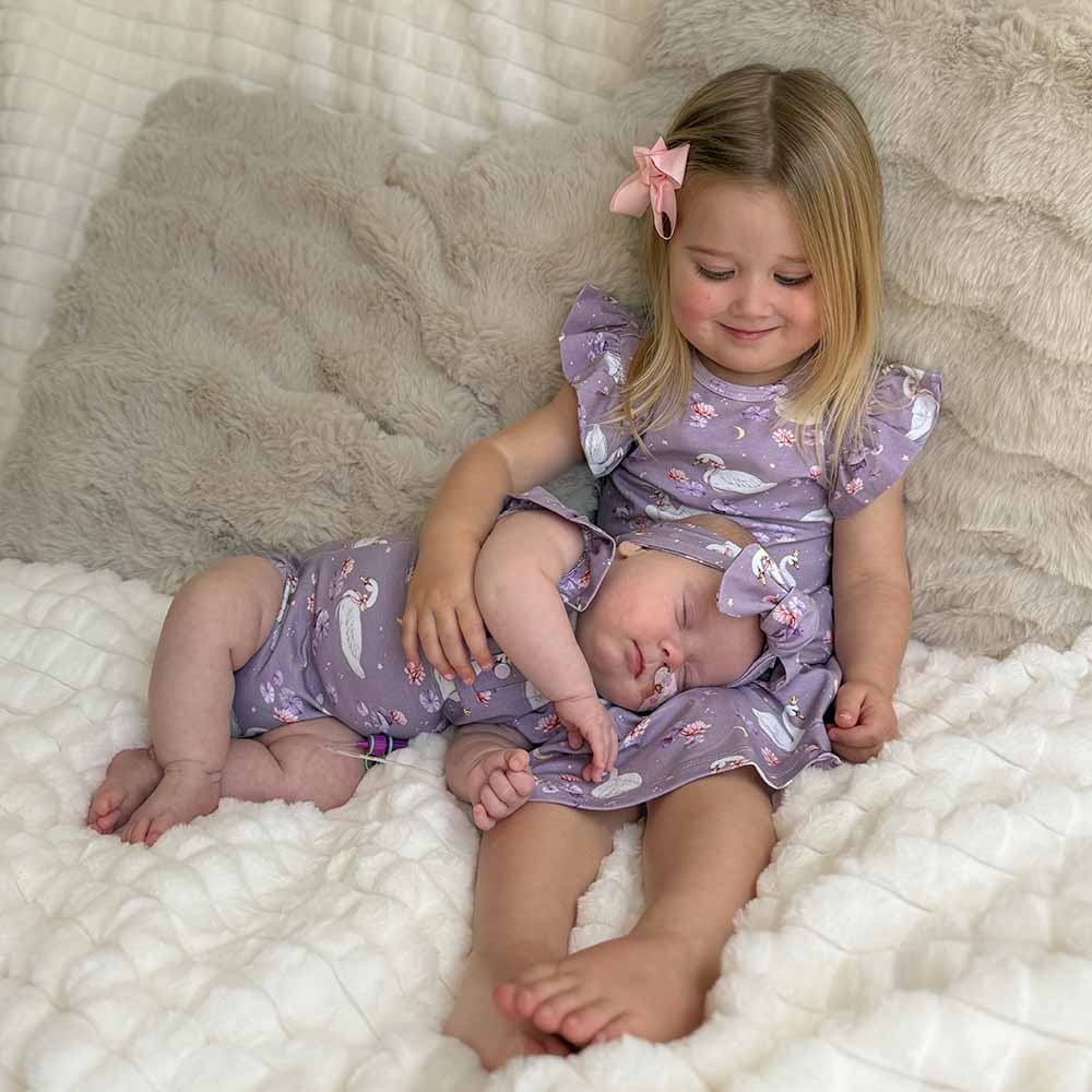 Swan Lake Short Sleeve Organic Dress - View 15
