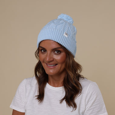 Baby Blue Organic Adult Knit Beanie | Snuggle Hunny