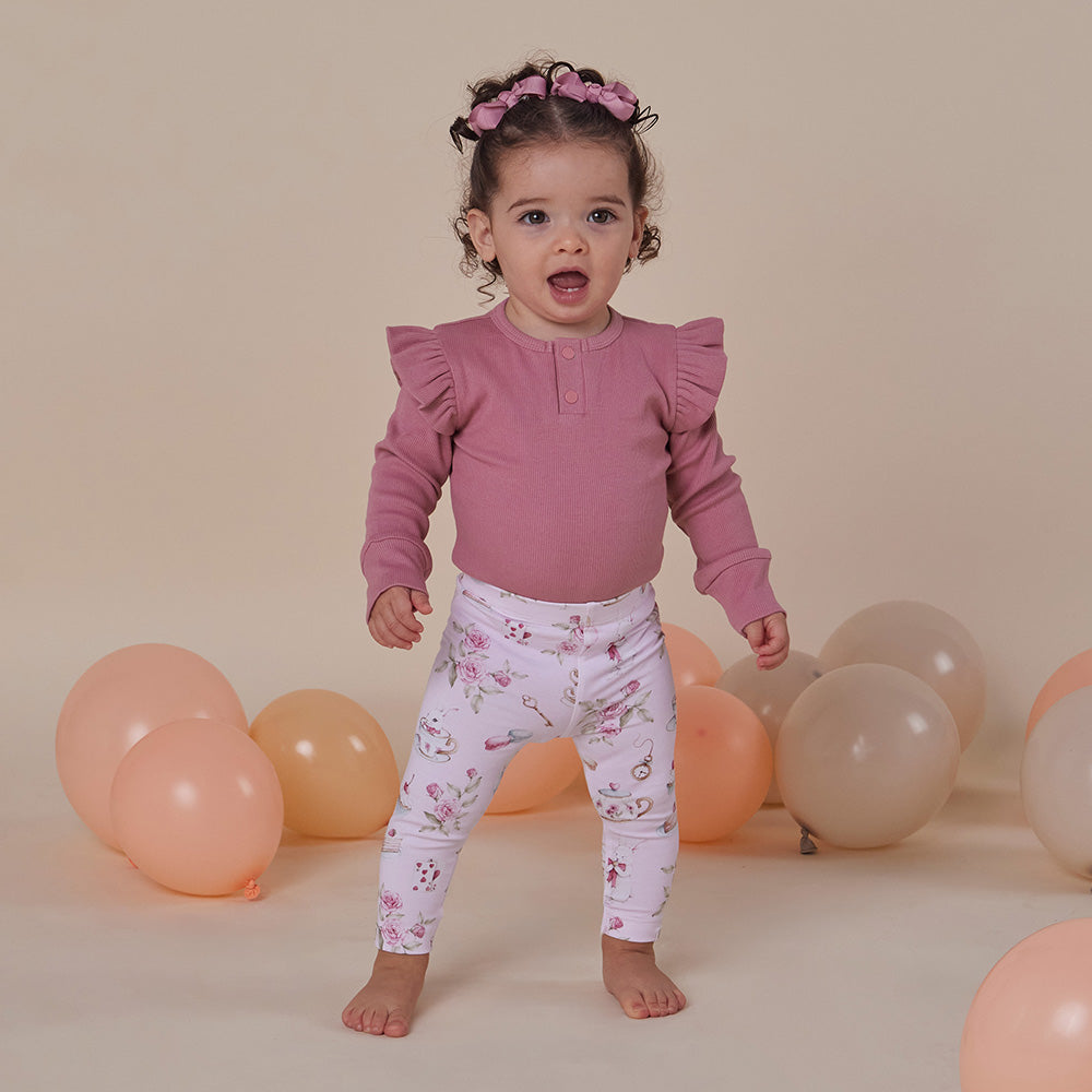 Alice's Tea Party Organic Leggings - View 3