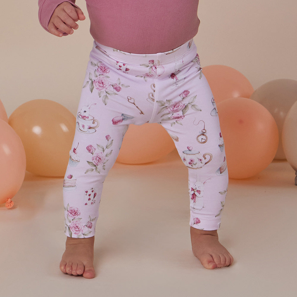 Alice's Tea Party Organic Leggings - View 4