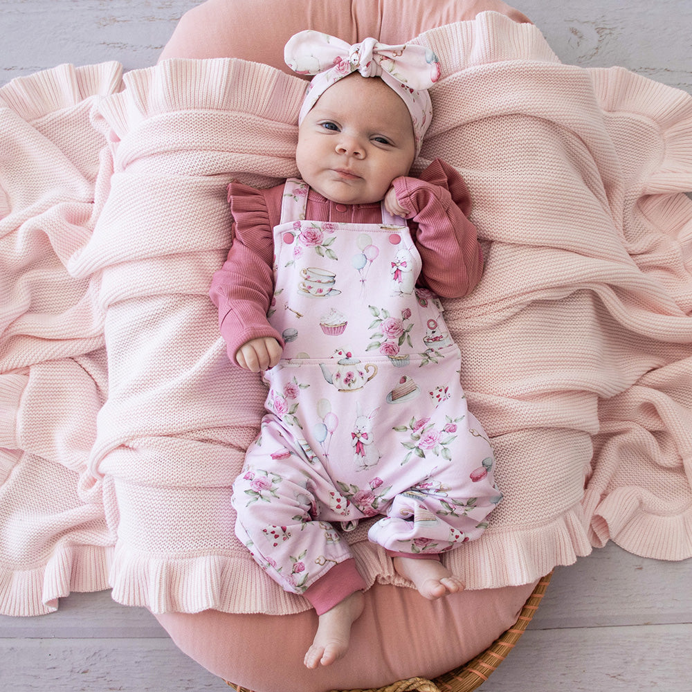 Alice's Tea Party Organic Snuggle Overalls - View 8