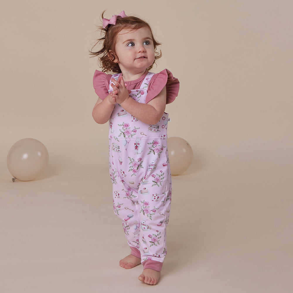 Alice's Tea Party Organic Snuggle Overalls - View 4