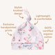 Alice’s Tea Party Organic Knotted Beanie - Thumbnail 3