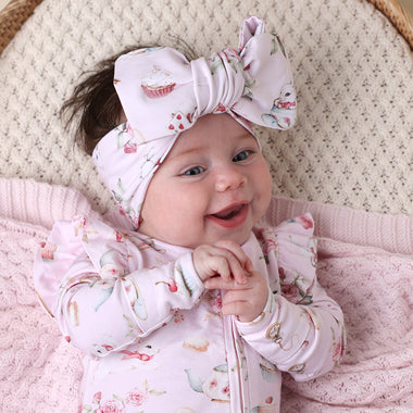 Alice's Tea Party Organic Oversized Bow | Snuggle Hunny