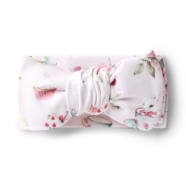 Alice's Tea Party Organic Oversized Bow | Snuggle Hunny