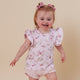 Alice's Tea Party Organic Short Sleeve Top with Frill - Thumbnail 1
