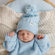 Baby Blue Organic Baby Knit Beanie - Thumbnail 1