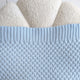 Baby Blue Diamond Knit Organic Baby Blanket - Thumbnail 6