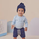Baby Blue Long Sleeve Organic Bodysuit - Thumbnail 7