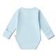 Baby Blue Long Sleeve Organic Bodysuit - Thumbnail 4