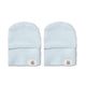Baby Blue Organic Cotton Rib Mittens - Thumbnail 1
