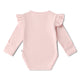 Baby Pink Long Sleeve Organic Bodysuit with Frill - Thumbnail 4