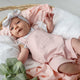 Baby Pink Organic Joey Overall Shorts - Thumbnail 17