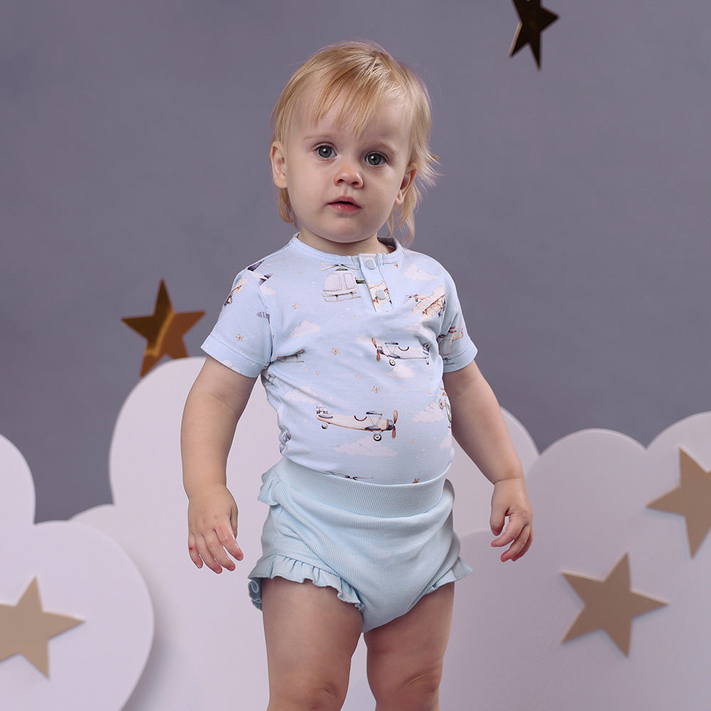 Baby Blue Organic Bloomers - View 5