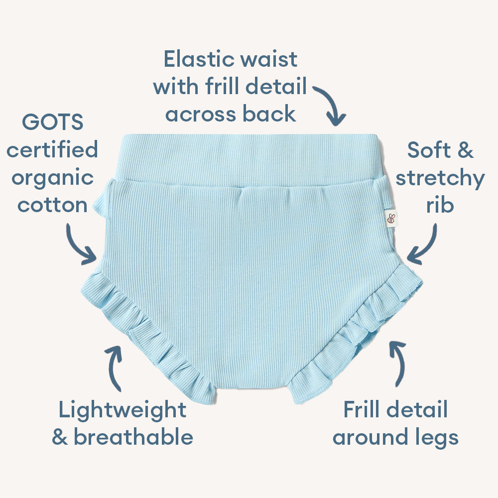 Baby Blue Organic Bloomers - View 6