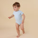 Baby Blue Short Sleeve Organic Bodysuit - Thumbnail 6