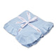 Baby Blue Ruffle Knit Organic Baby Blanket - Thumbnail 2
