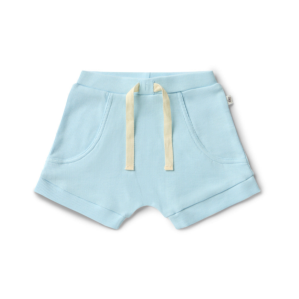 Baby Blue Organic Shorts - View 2