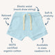 Baby Blue Organic Shorts - Thumbnail 4
