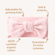 Baby Pink Organic Oversized Bow - Thumbnail 5
