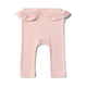Baby Pink Organic Pants with Frill - Thumbnail 2