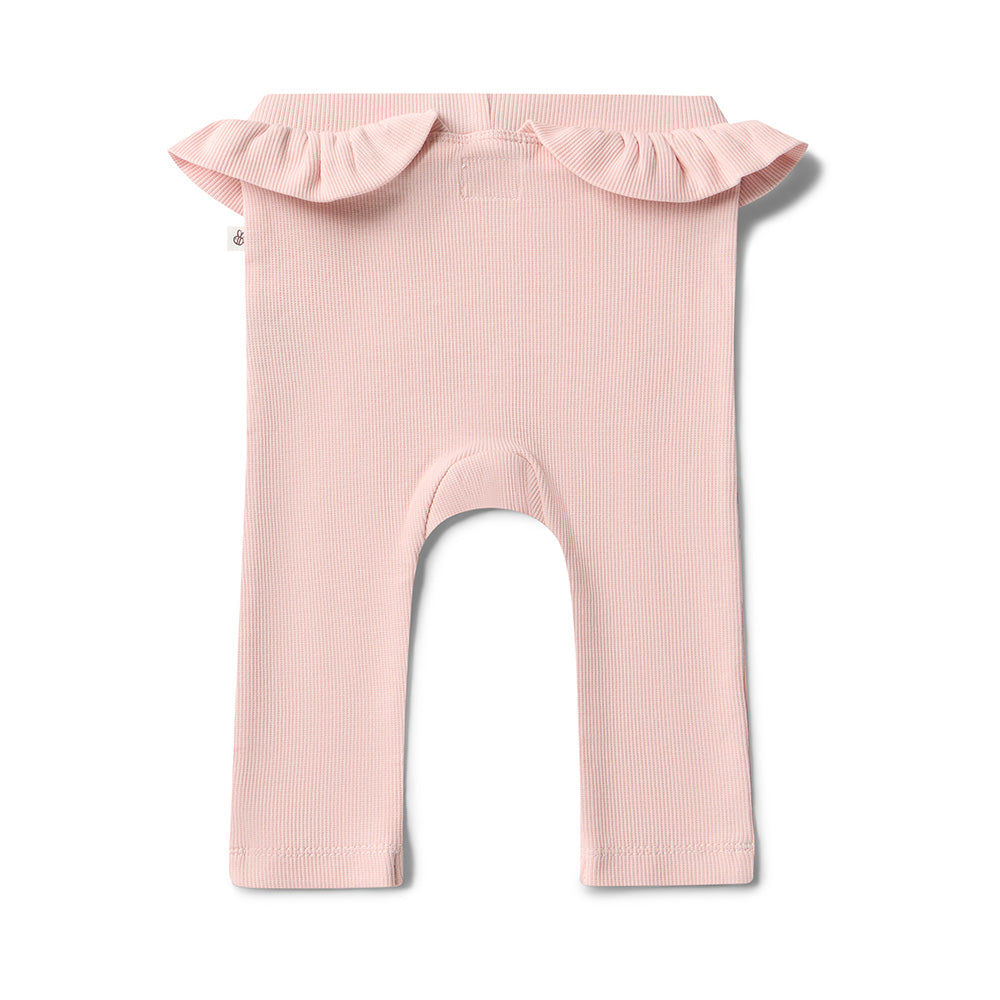 Baby Pink Organic Pants with Frill - View 7