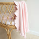 Blush Pink Ruffle Knit Organic Baby Blanket - Thumbnail 4