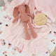Blush Pink Ruffle Knit Organic Baby Blanket - Thumbnail 5