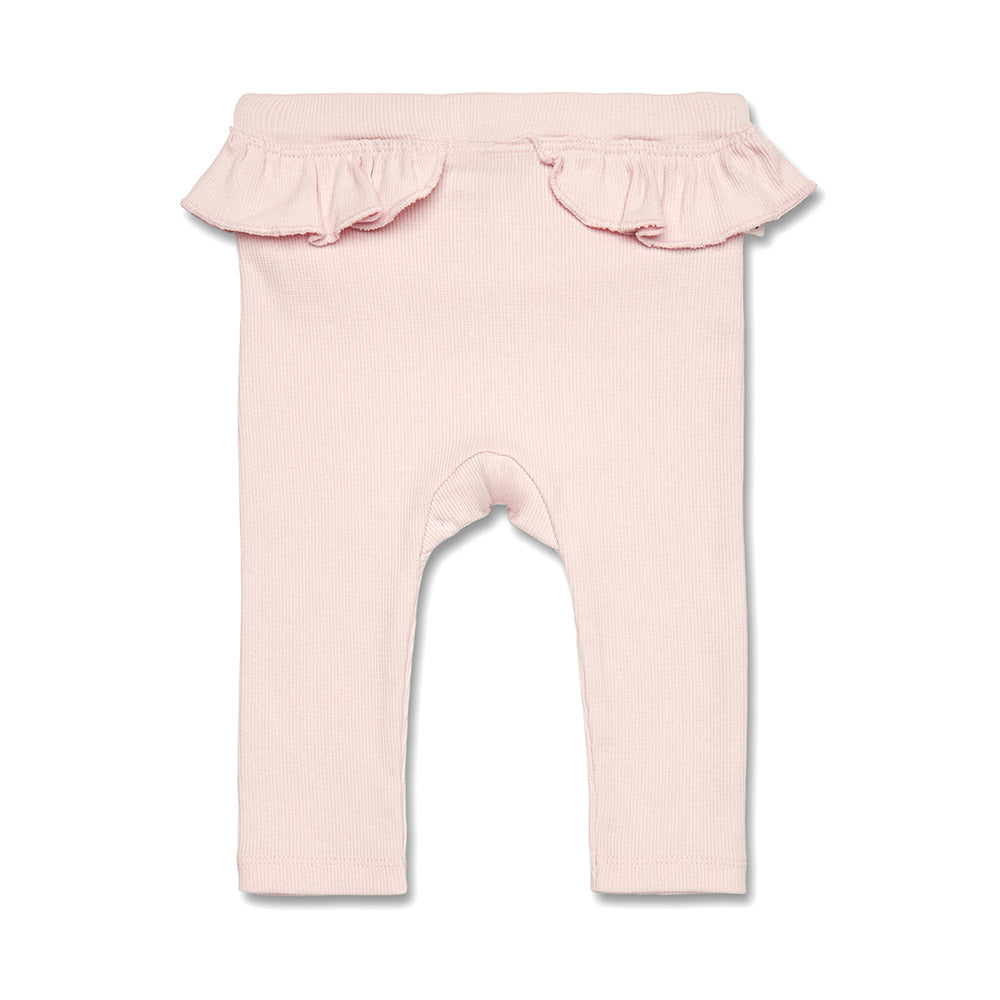 Baby Pink Organic Pants with Frill (Limited Style) - View 2