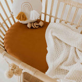 Bronze Organic Bassinet Sheet / Change Pad Cover