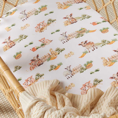 Bassinet Sheet - Farm Organic Bassinet Sheet / Change Pad Cover