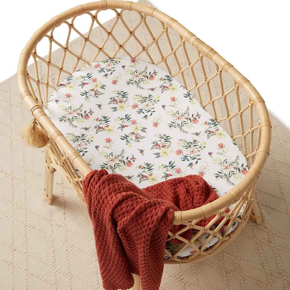 Festive Berry Organic Bassinet Sheet - View 4