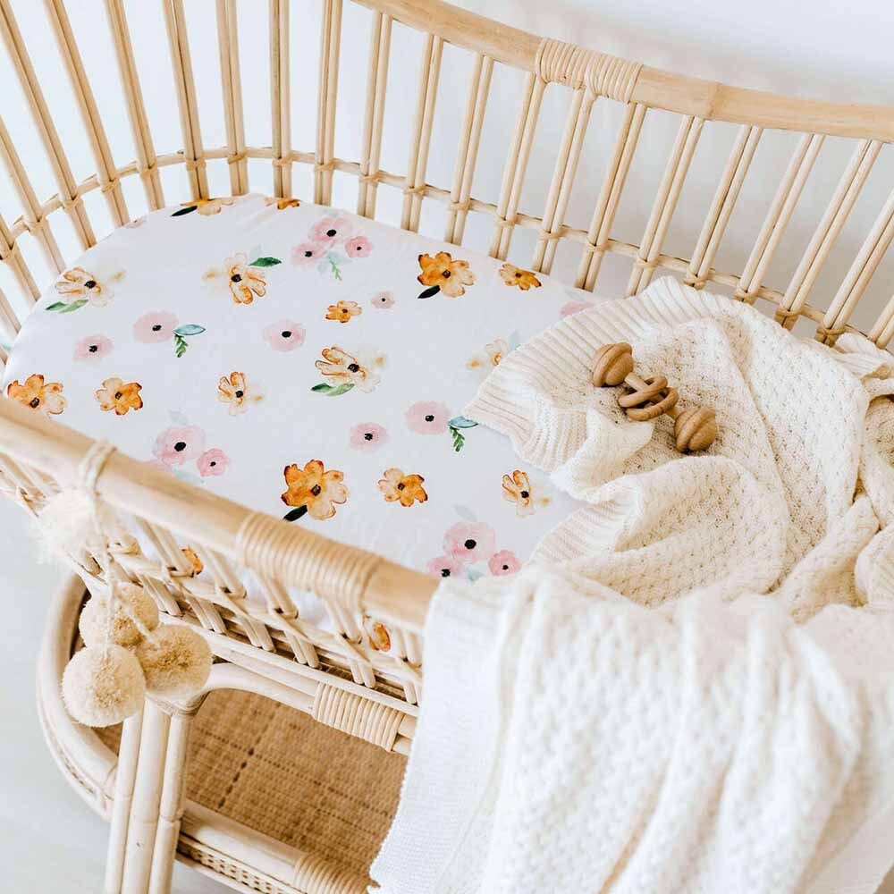 Poppy Organic Bassinet Sheet / Change Pad Cover - View 7