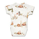 Bears Short Sleeve Organic Kimono Bodysuit - Thumbnail 10